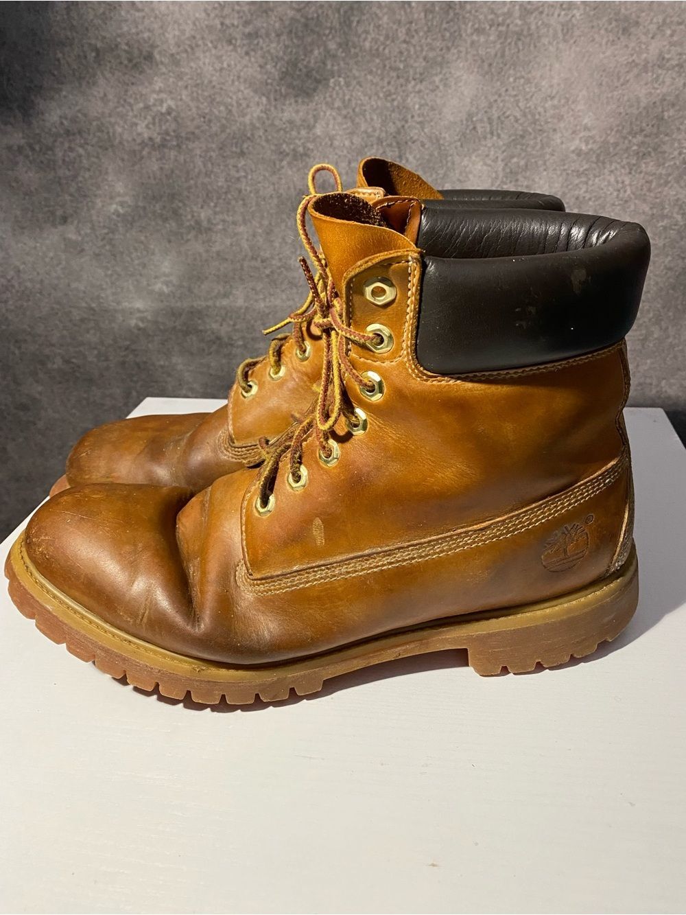 Timberland 6" Premium Boots Mens 12 M Wheat 10061 AS-IS Repair